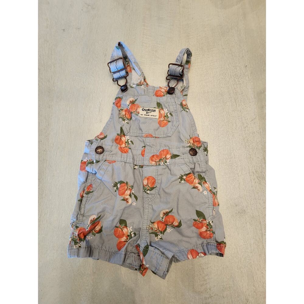 Oshkosh B'Gosh Baby Peach Overalls SZ 12 Months Play